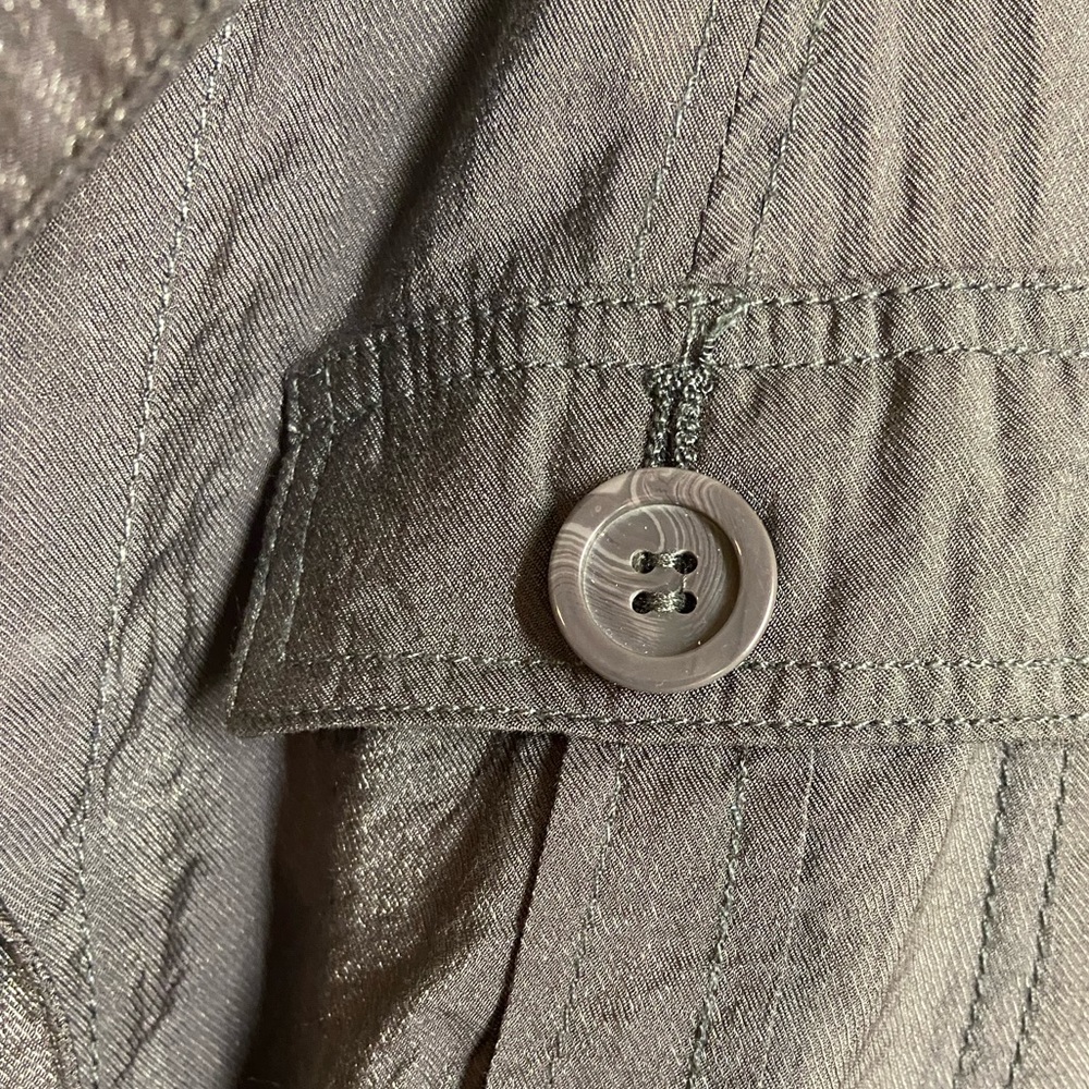 Basic Edge Gray Metallic Sheen Utility Trench Jac… - image 6